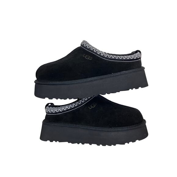UGG Tasman II Slippers Men’s 7 Black Fuzzy Comfy - Picture 1 of 5